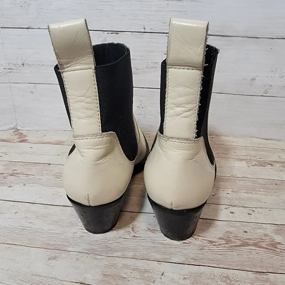 Everlane Cream and Black Ankle Boots - Picture 7 of 15